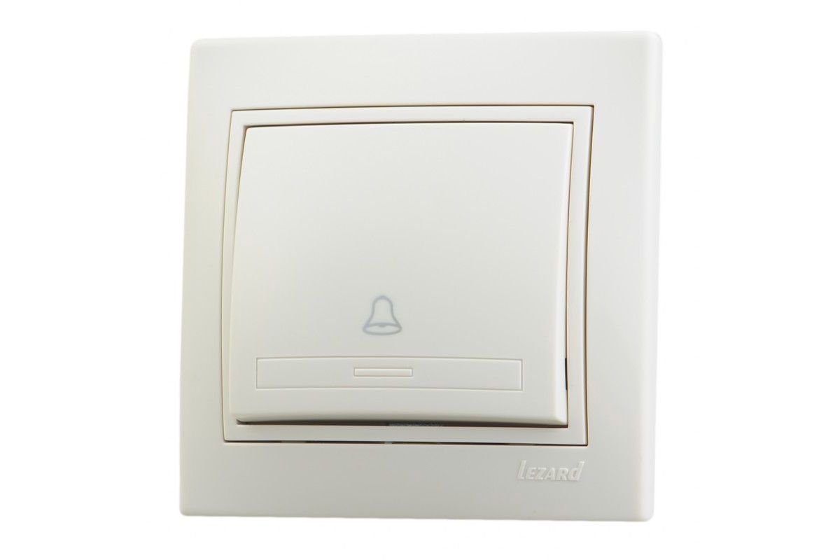 Кнопка звонка MIRA-103 крем/крем