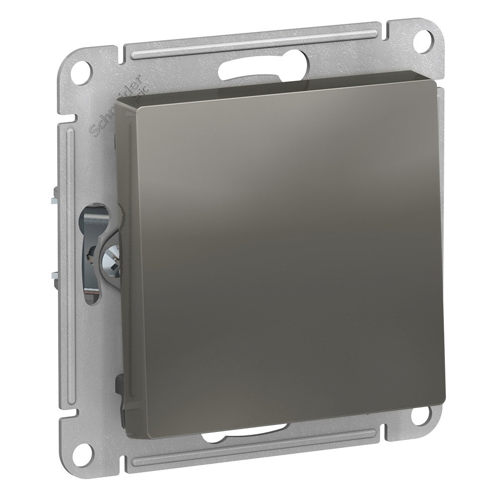 Выключатель 1-клавишный AtlasDesign схема1 10АХ механизм сталь Schneider Electric