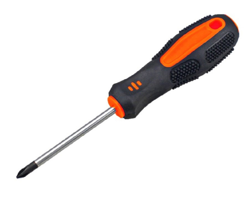 Отвертка крестовая PH1x150мм эргономичная рукоятка, магнитный наконечник,Sturm!