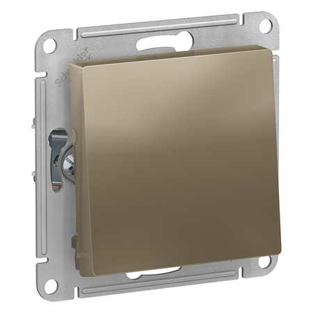 Переключатель 1-клавишный AtlasDesign схема6 10АХ механизм шампань Shnieder Electric