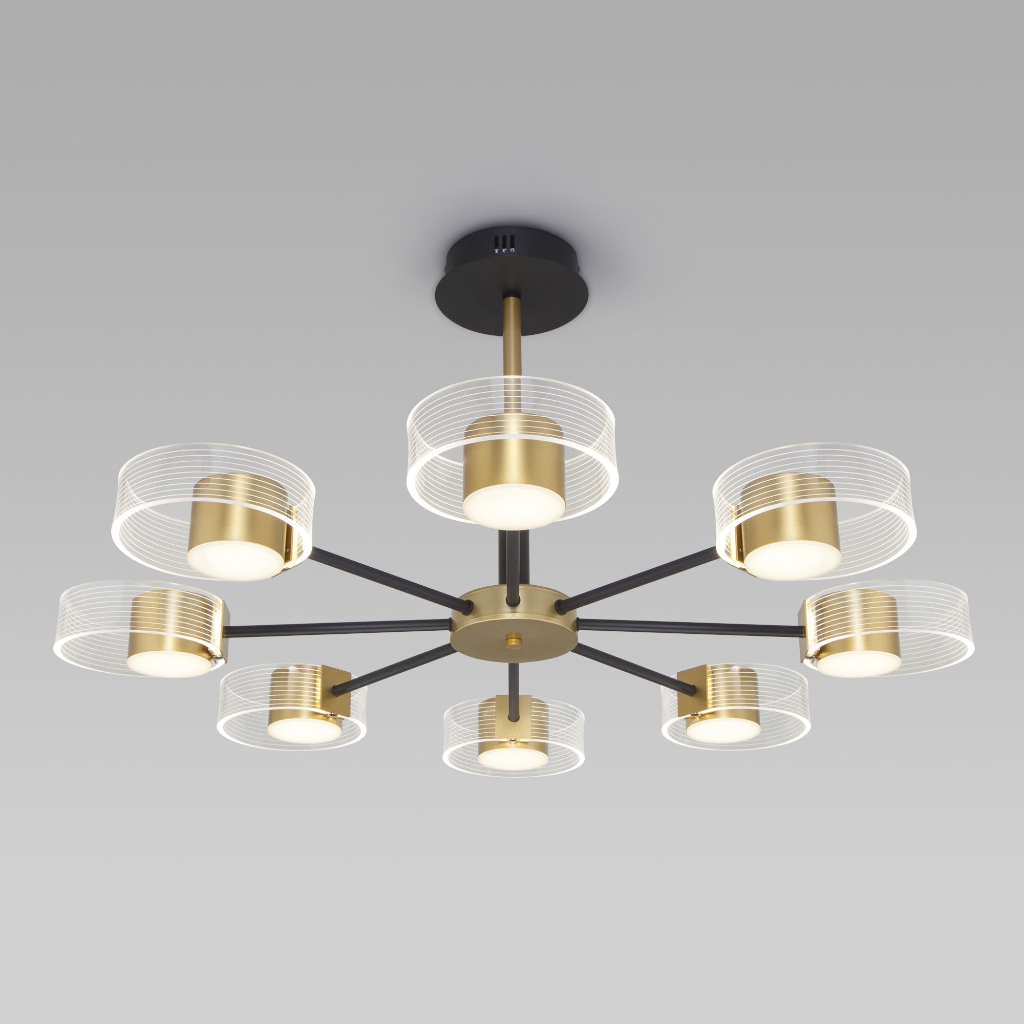 Потолочный светильник Eurosvet 90244/8 черный / золото