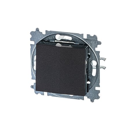 Переключатель перекрёстный одноклавишный ABB Levit антрацит / дымчатый чёрный