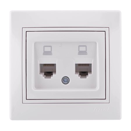 Розетка MIRA-141  комп., бел/бел 2-я
