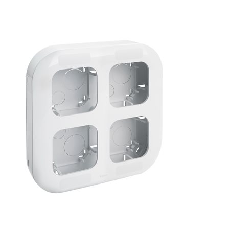 Рамка накл.монтажа Legrand Quteo Бел 4пост.