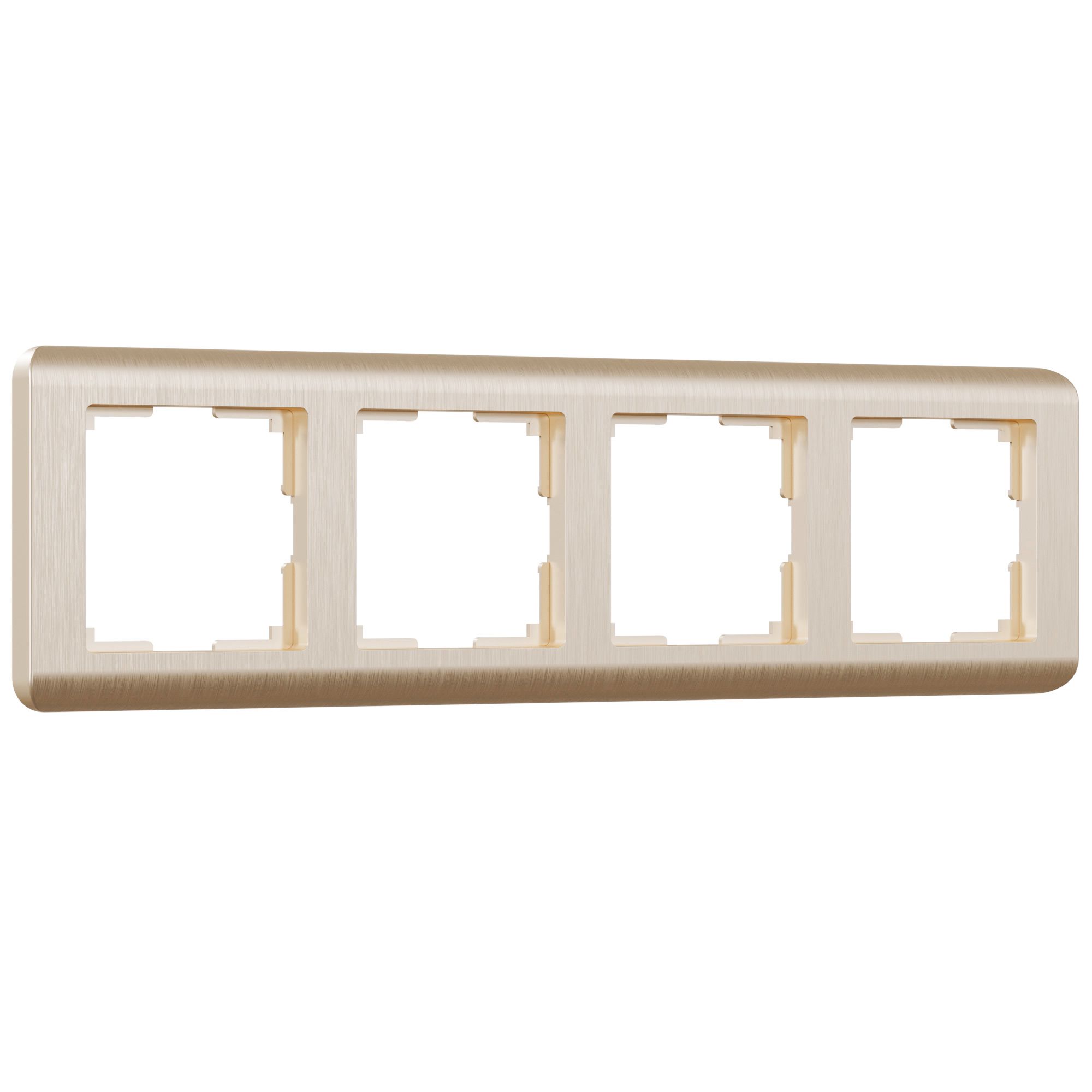 W0042111/ Рамка на 4 поста Stream (шампань)