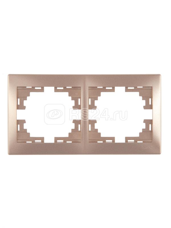 Рамка MIRA-147 2-ая горизонт.,  светл. коричн.