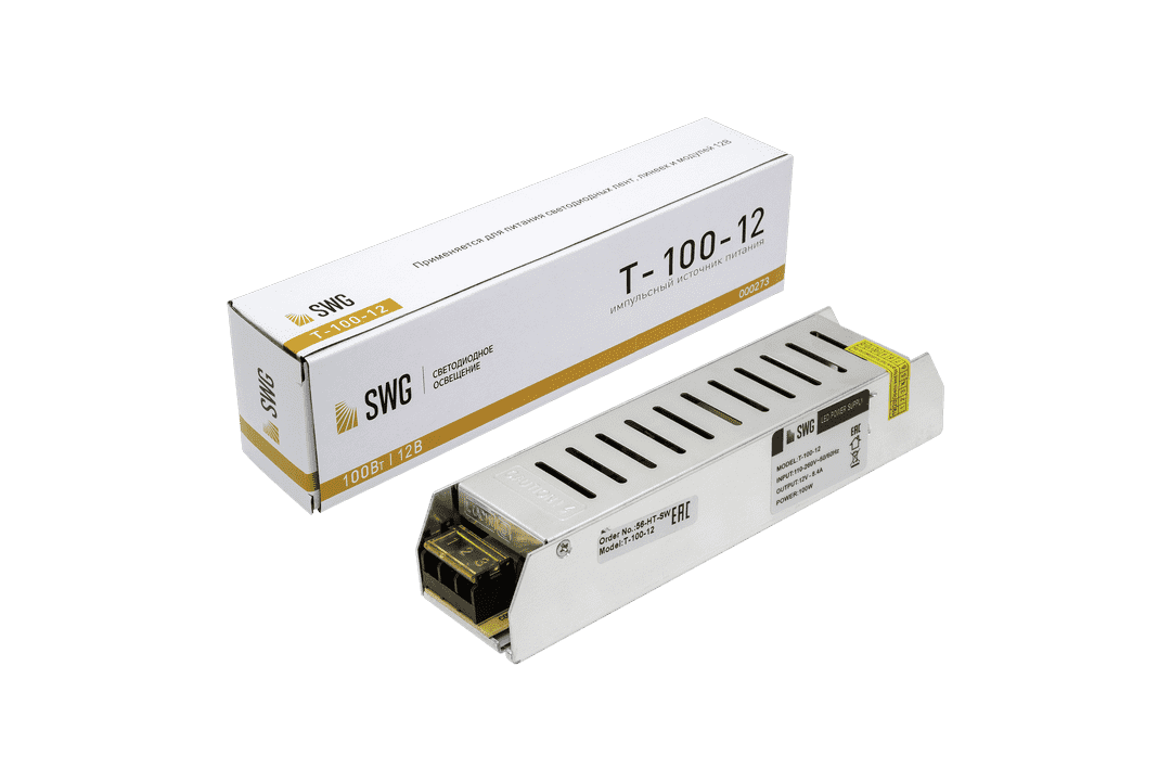 Блок питания Т100W1V-12V (узкий) IP20 