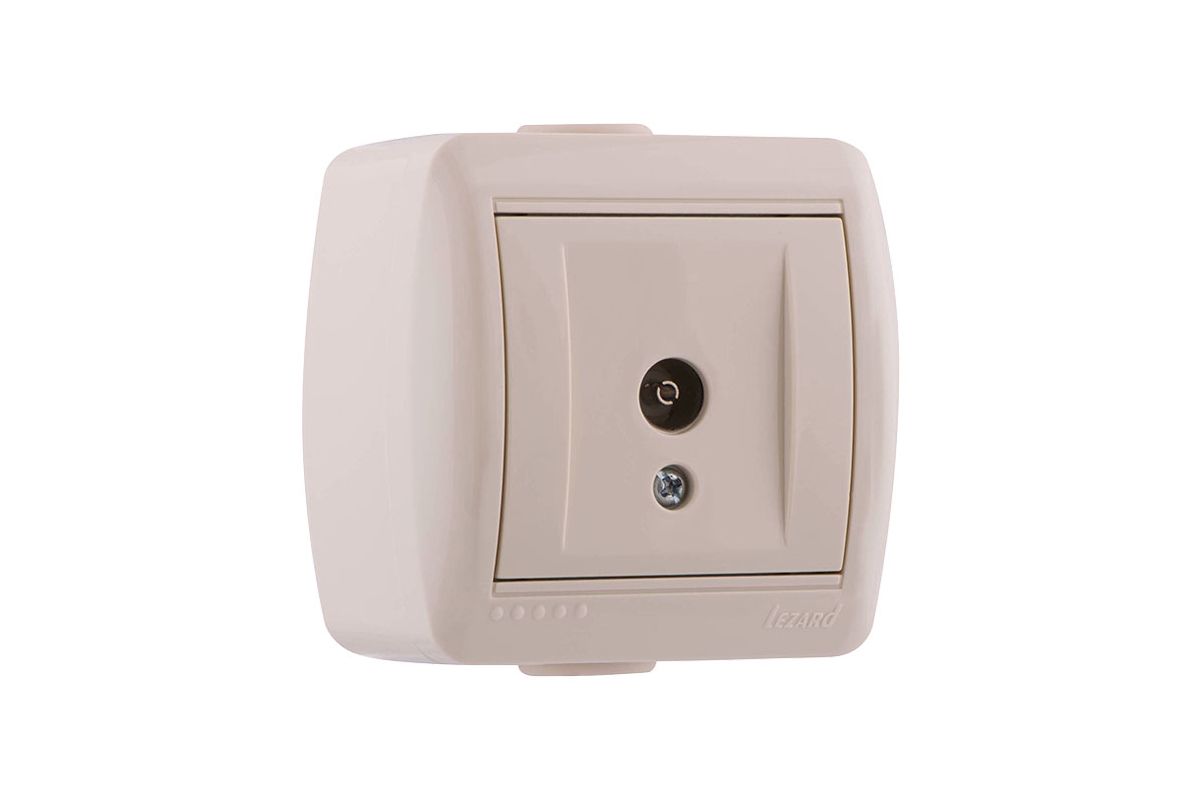 Розетка NATA-129 о.п. ТВ крем проходн.