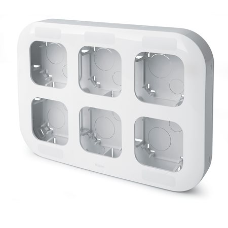 Рамка накл.монтажа Legrand Quteo Бел 6пост.