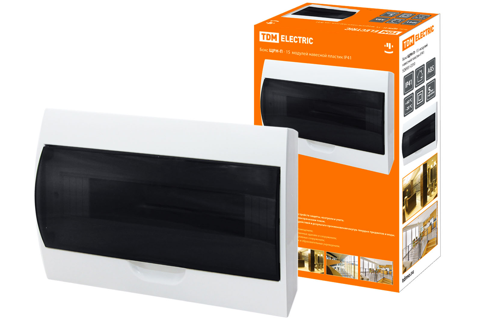 Бокс ЩРН-П-15модулей навесной пластик IP40 TDM