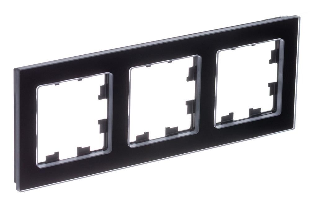 Рамка 3-м AtlasDesign Nature натуральное стекло, черный