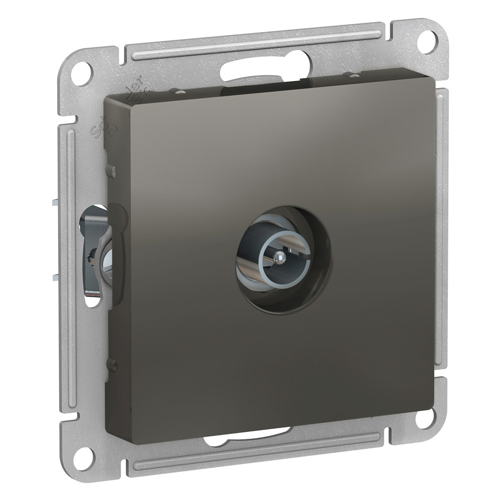 Розетка TV коннектор AtlasDesign механизм сталь Schneider Electric