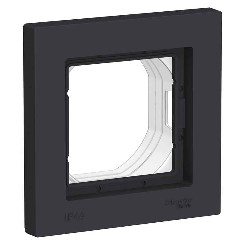 ATLASDESIGN AQUA 1-постовая РАМКА, IP44, КАРБОН