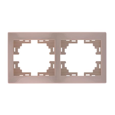 Рамка MIRA-147 2-ая горизонт., крем.