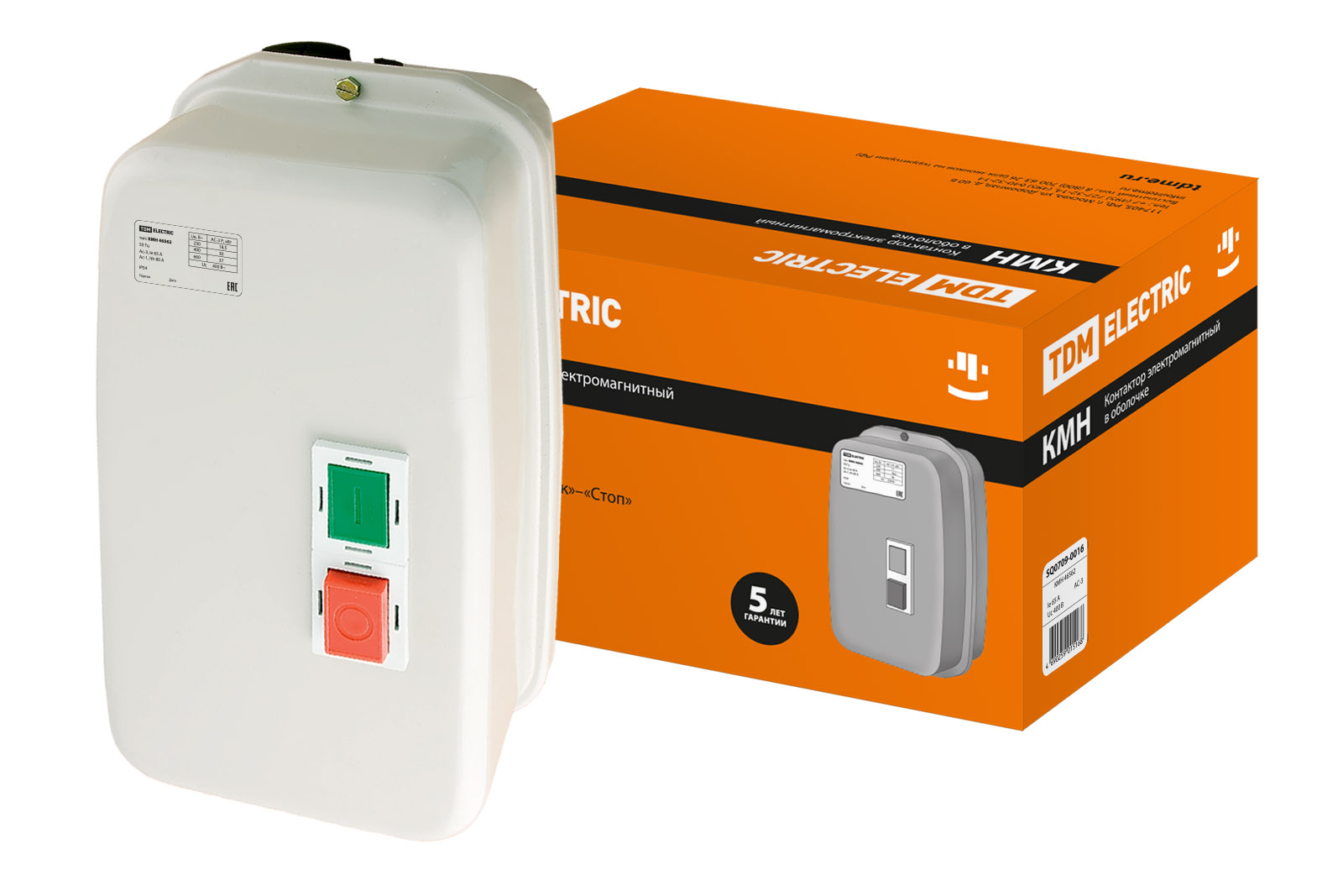 Контактор КМН-46562 65А в оболочке Ue=380В/АС3 IP54 TDM