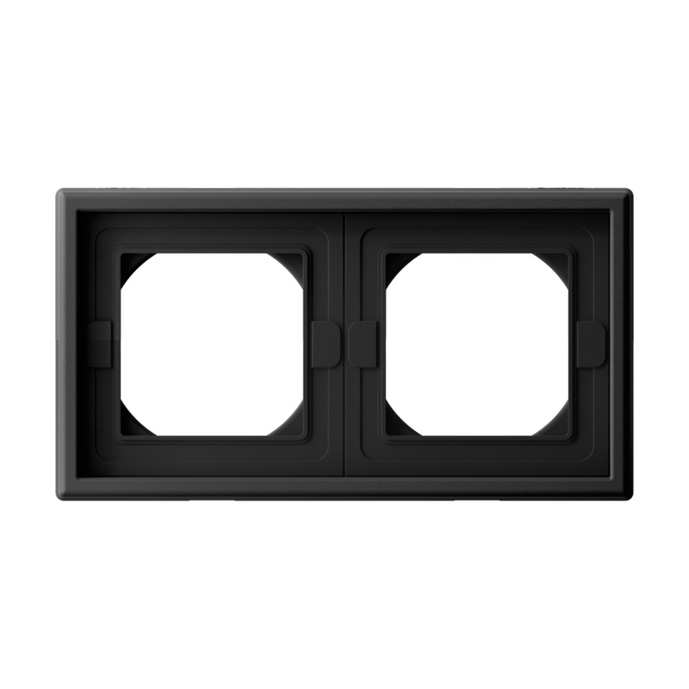 Рамка 2-постовая IP44,  КАРБОН