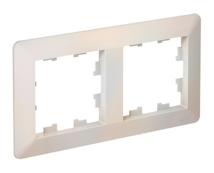 ATLASDESIGN AIR 2-постовая РАМКА, ЖЕМЧУГ/дымчатый белый