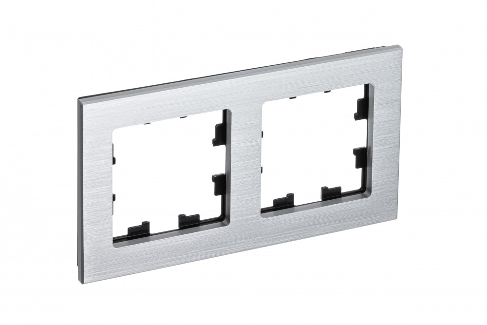 Рамка 2-м AtlasDesign Nature металл серебро