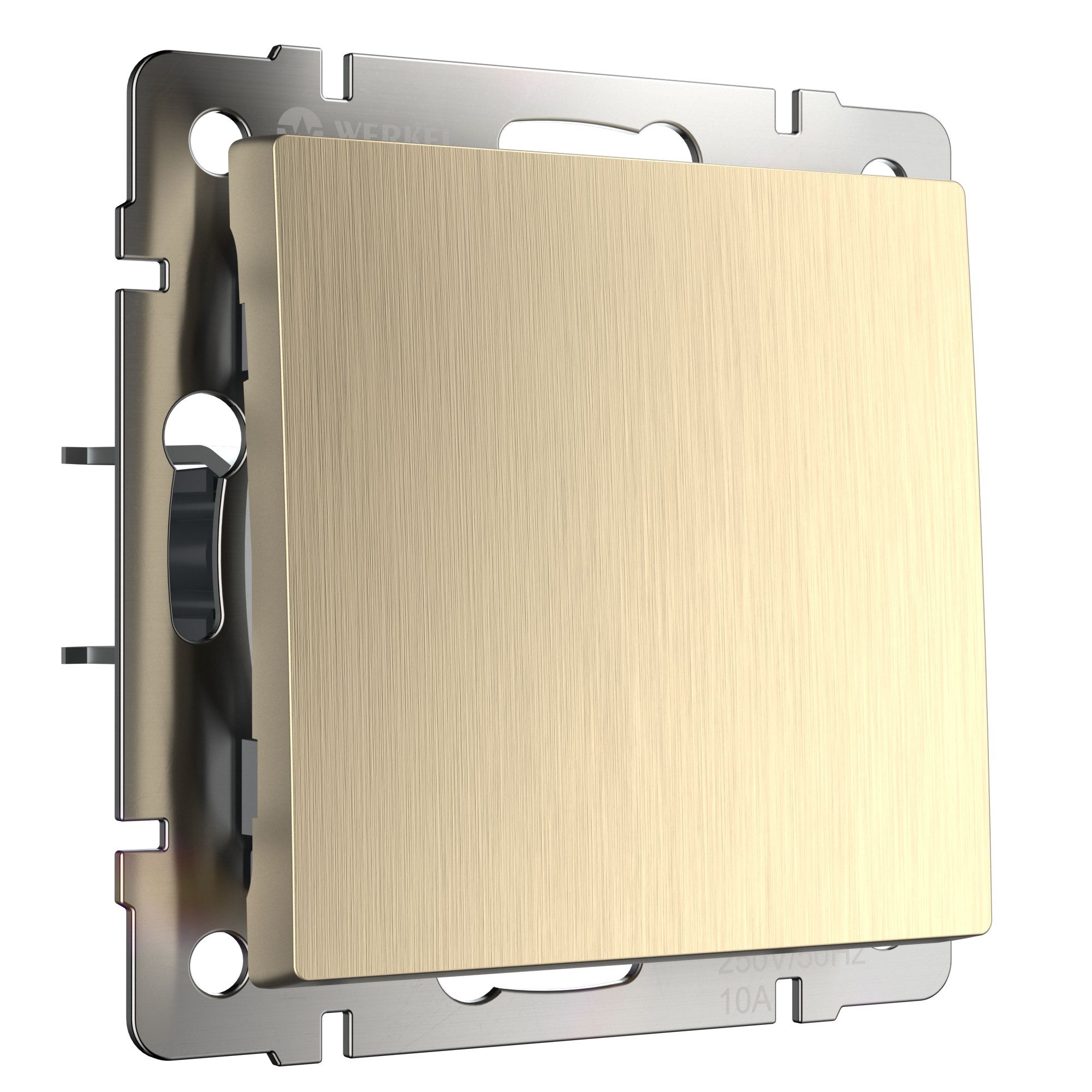 W1110010/ Выключатель одноклавишный (шампань рифленый)