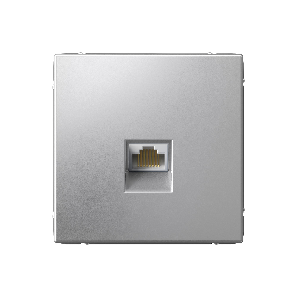 Розетка компьютерная RJ45, кат. 6A, механизм, АЛЮМИНИЙ