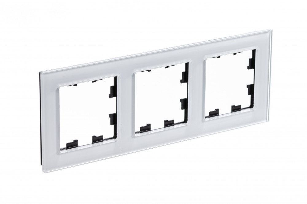 Рамка 3-м AtlasDesign Nature стекло бел. 