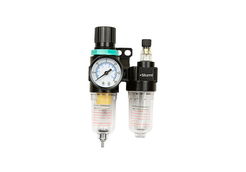 Фильтр влагоотделитель с лубрикатором для пневмоинструмента Sturm!