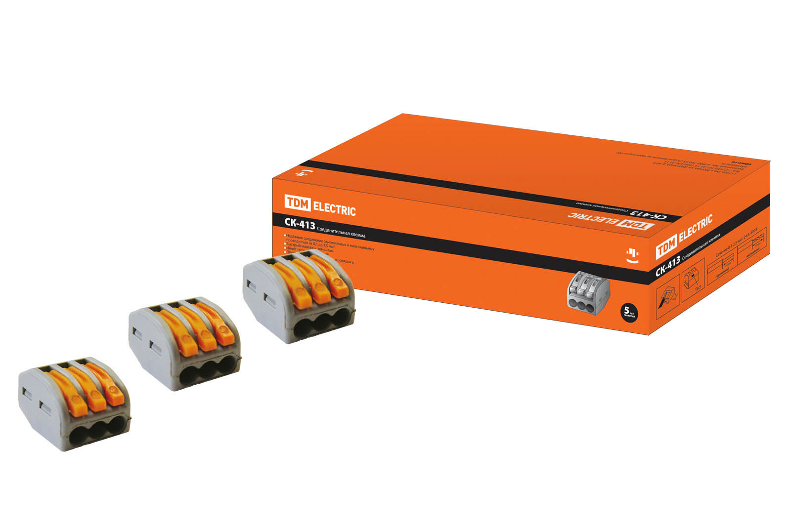 Клемма соединительная СК-413 (2,5мм2) TDM SQ0527-0002