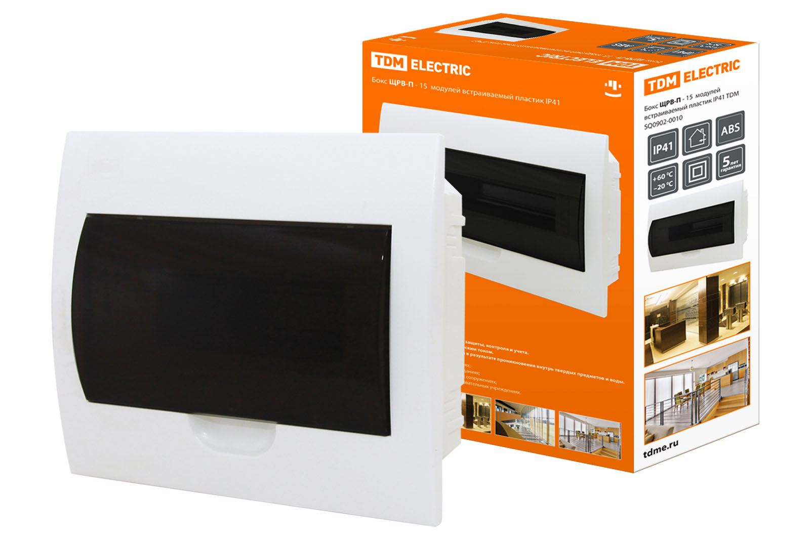 Бокс ЩРВ-П-15модулей встраиваемый пластик IP40 TDM