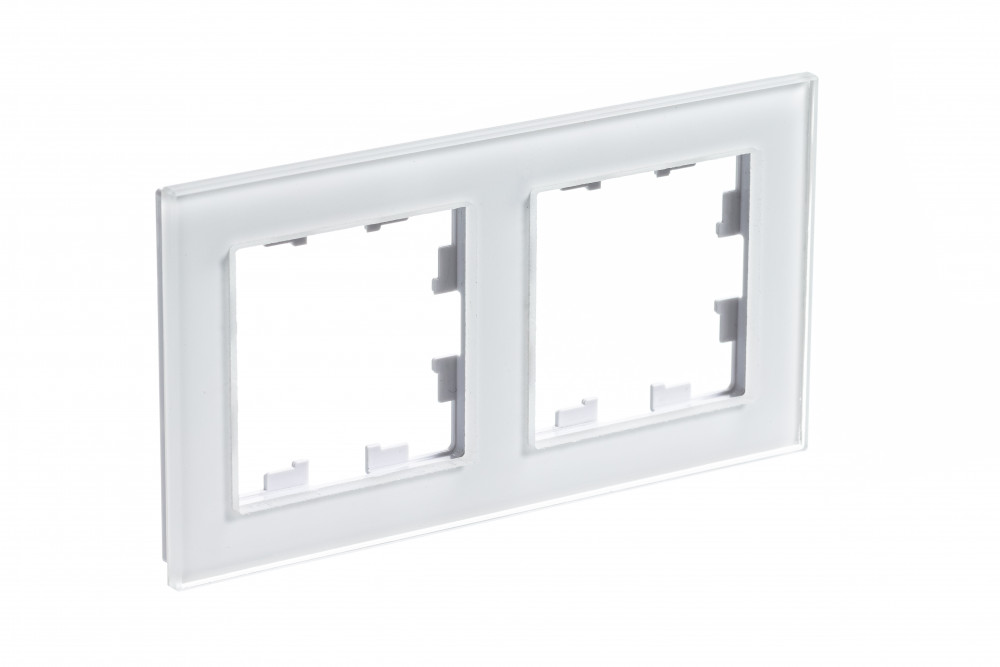 Рамка 2-м AtlasDesign Nature стекло бел