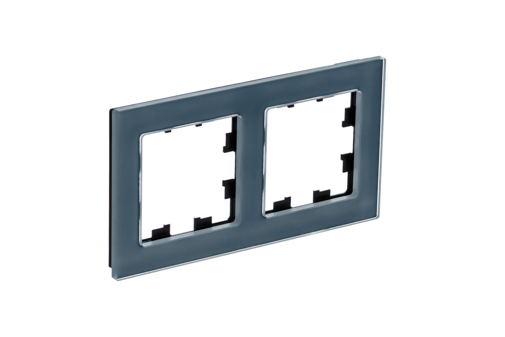 Рамка 2-м AtlasDesign Nature натуральное стекло, грифель