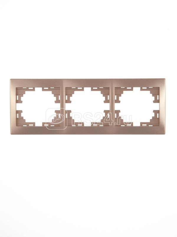 Рамка MIRA-148 3-ая горизонт., светл. коричн.
