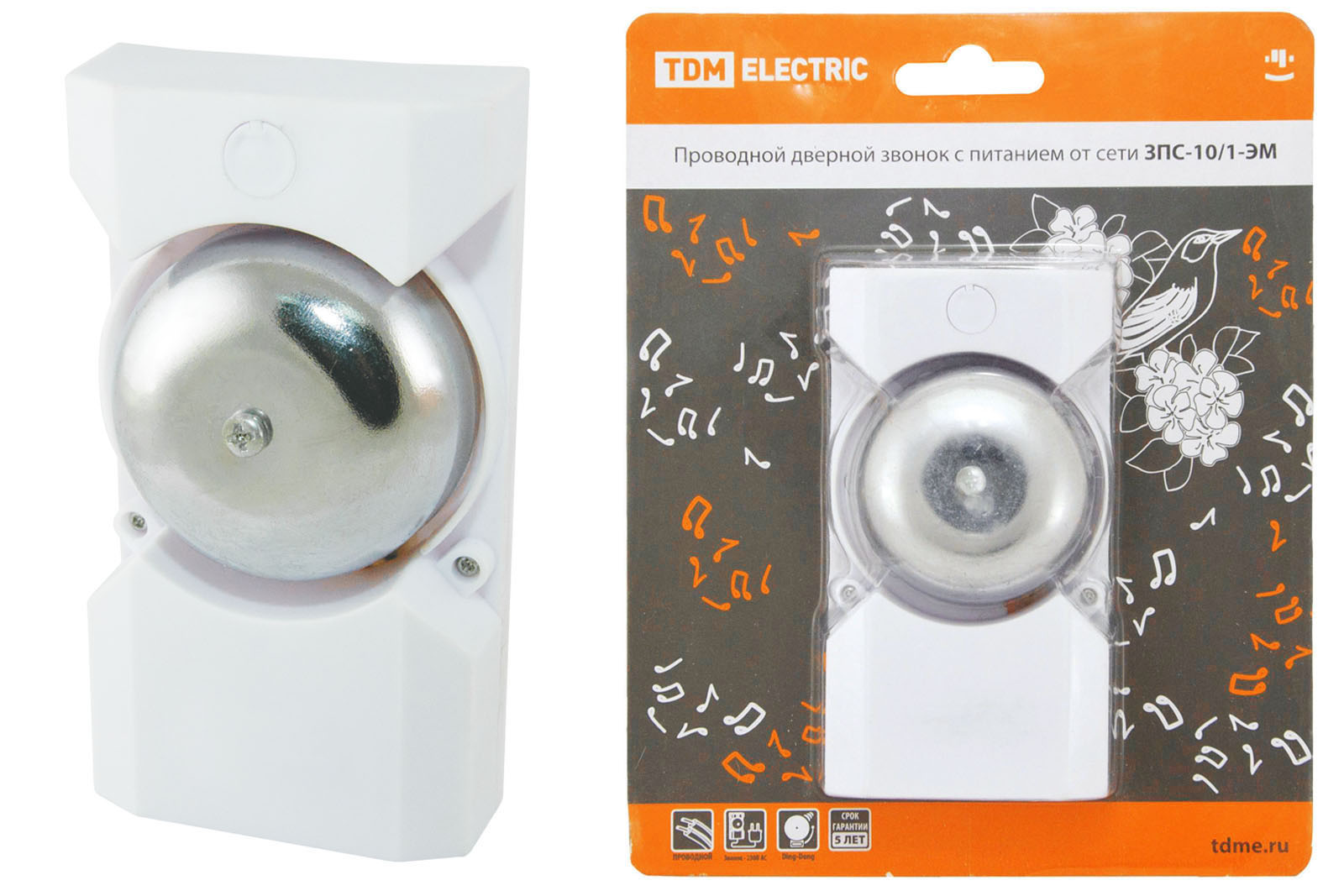 Звонок проводной в эл.сеть ЗПC-10/1-ЭМ TDM