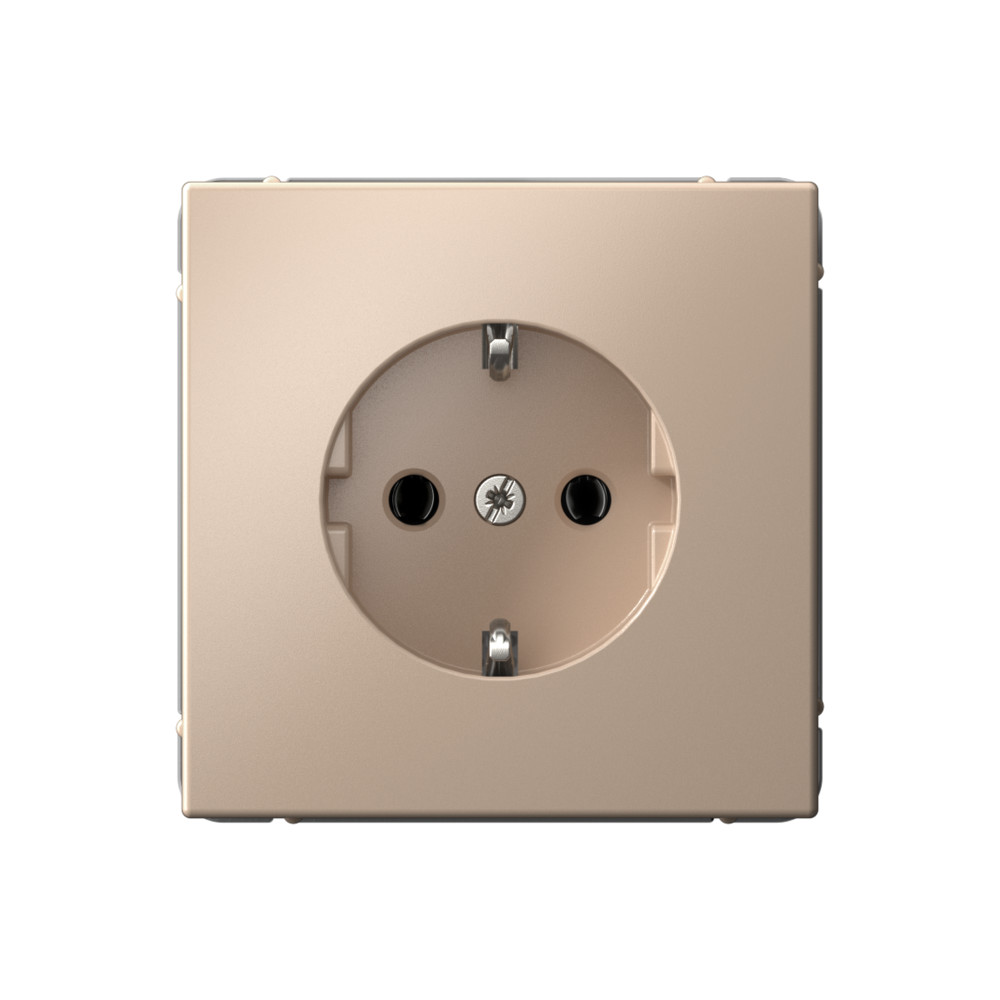 Розетка с заземлением, 16А, механизм, ПЕСОЧНЫЙ