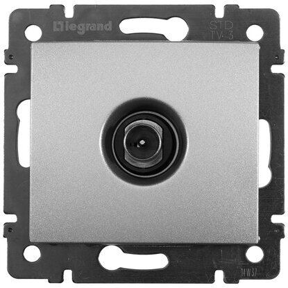Механизм розетки TV Valena проходная 10дБ алюм. (DIY-упак.)