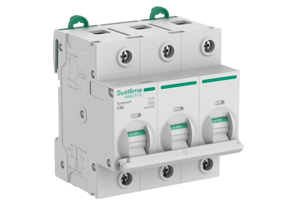 Автоматический выключатель Systeme9 C 3P 80A 10kA