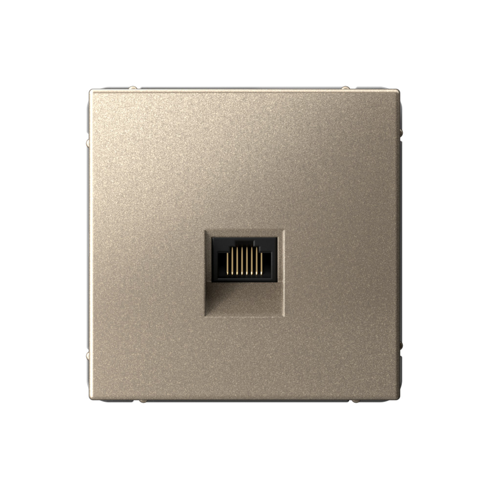 Розетка компьютерная RJ45, кат. 6A, механизм, ШАМПАНЬ