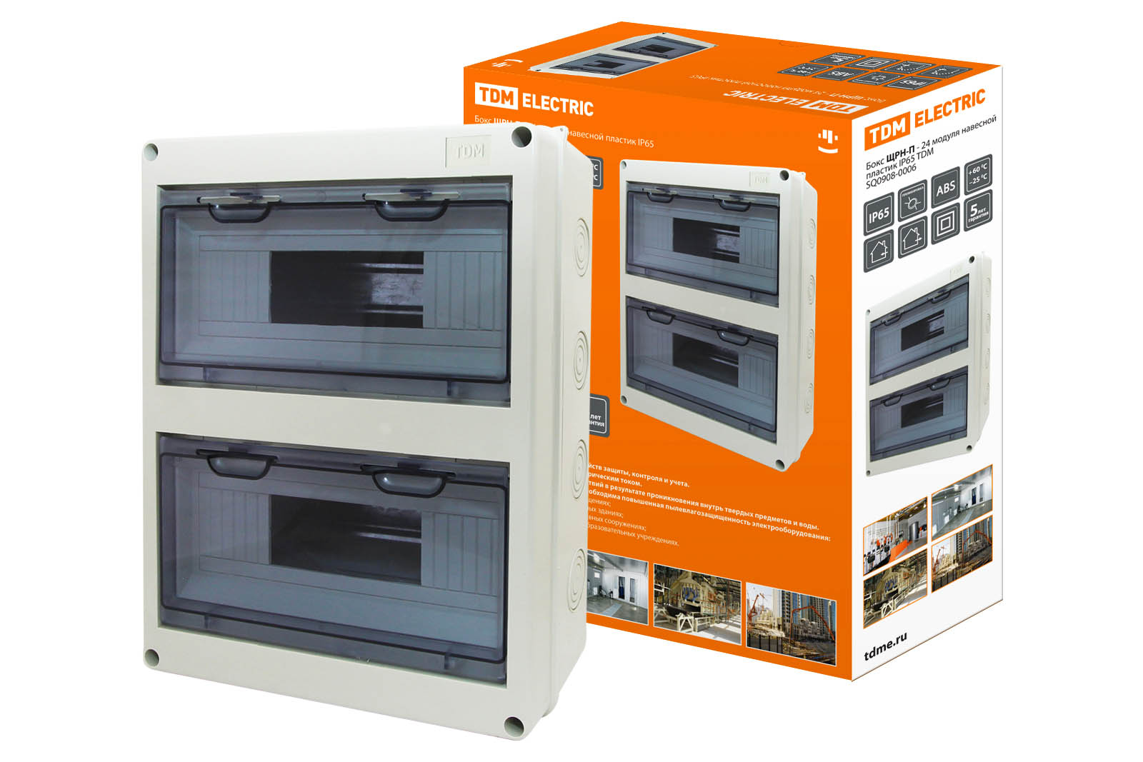 Бокс ЩРН-П-24модулей навесной пластик IP65 TDM