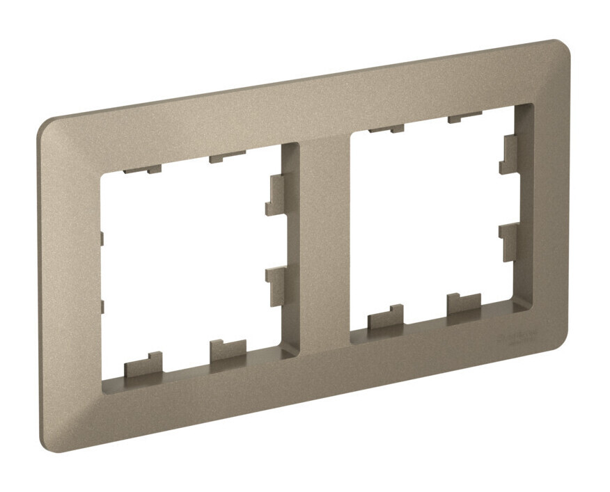 ATLASDESIGN AIR 2-постовая РАМКА, ШАМПАНЬ/дымчатый черный