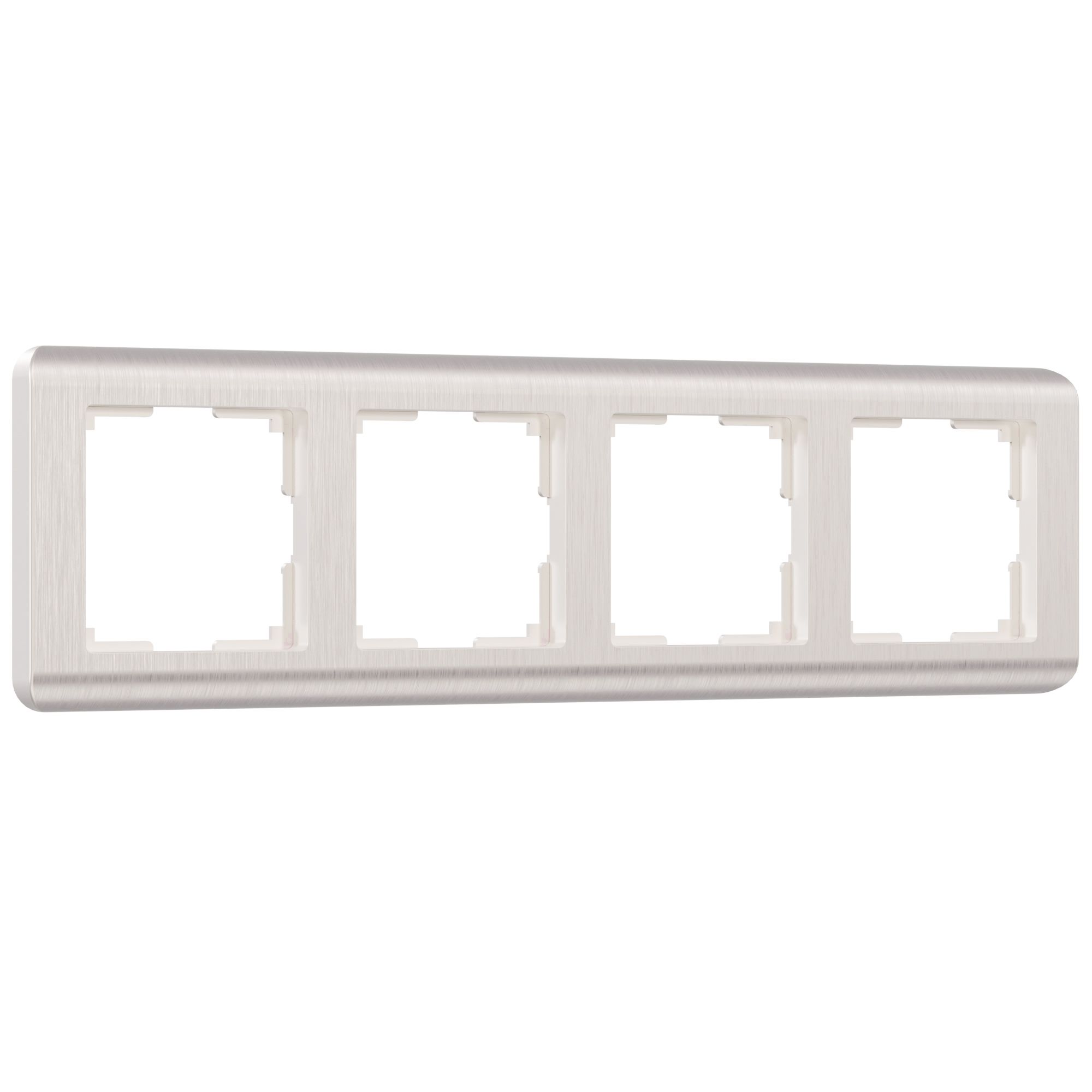 W0042113/ Рамка на 4 поста Stream (перламутровый)