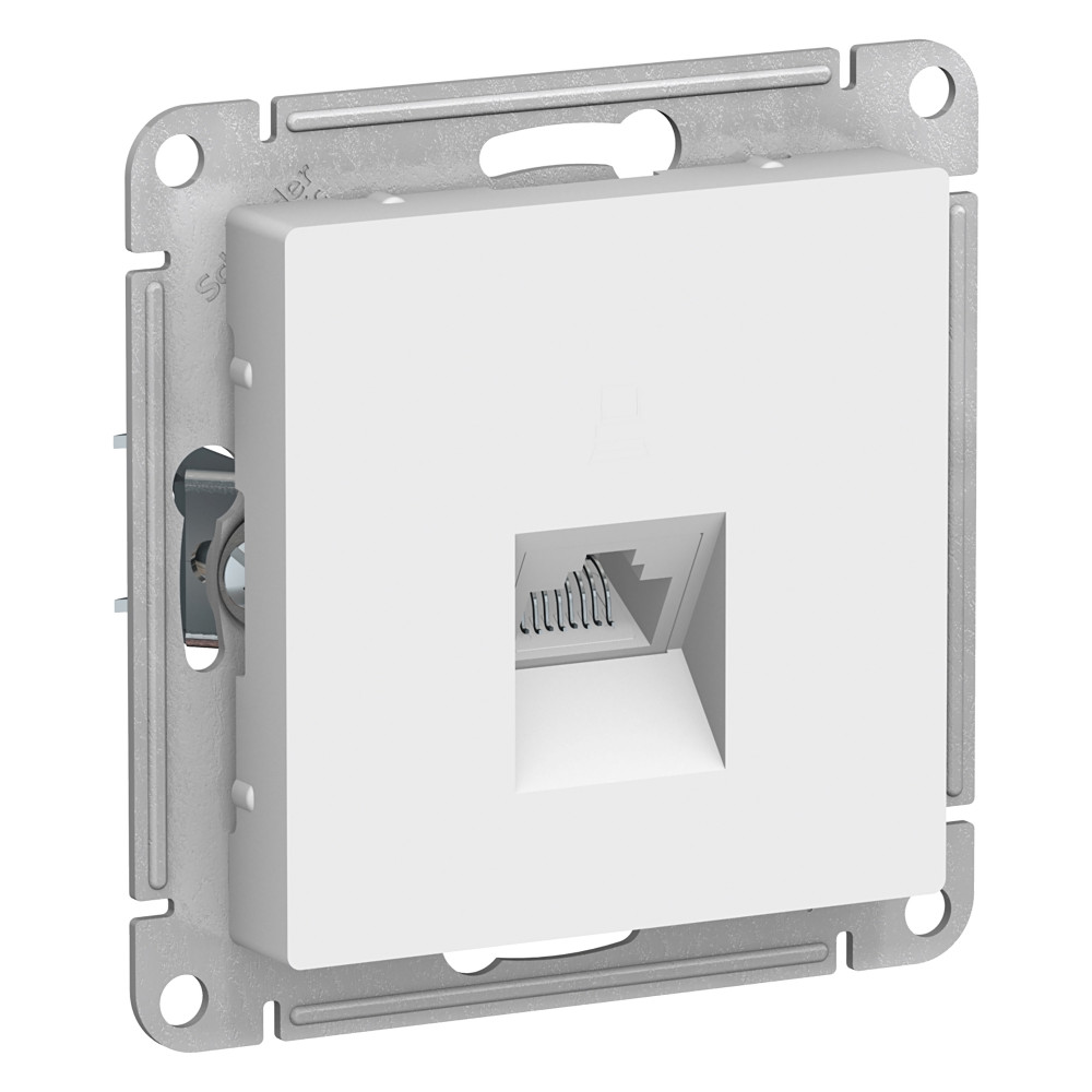 Розетка компьютерная RJ45 AtlasDesign механизм белая Schneider Electric ATN000183