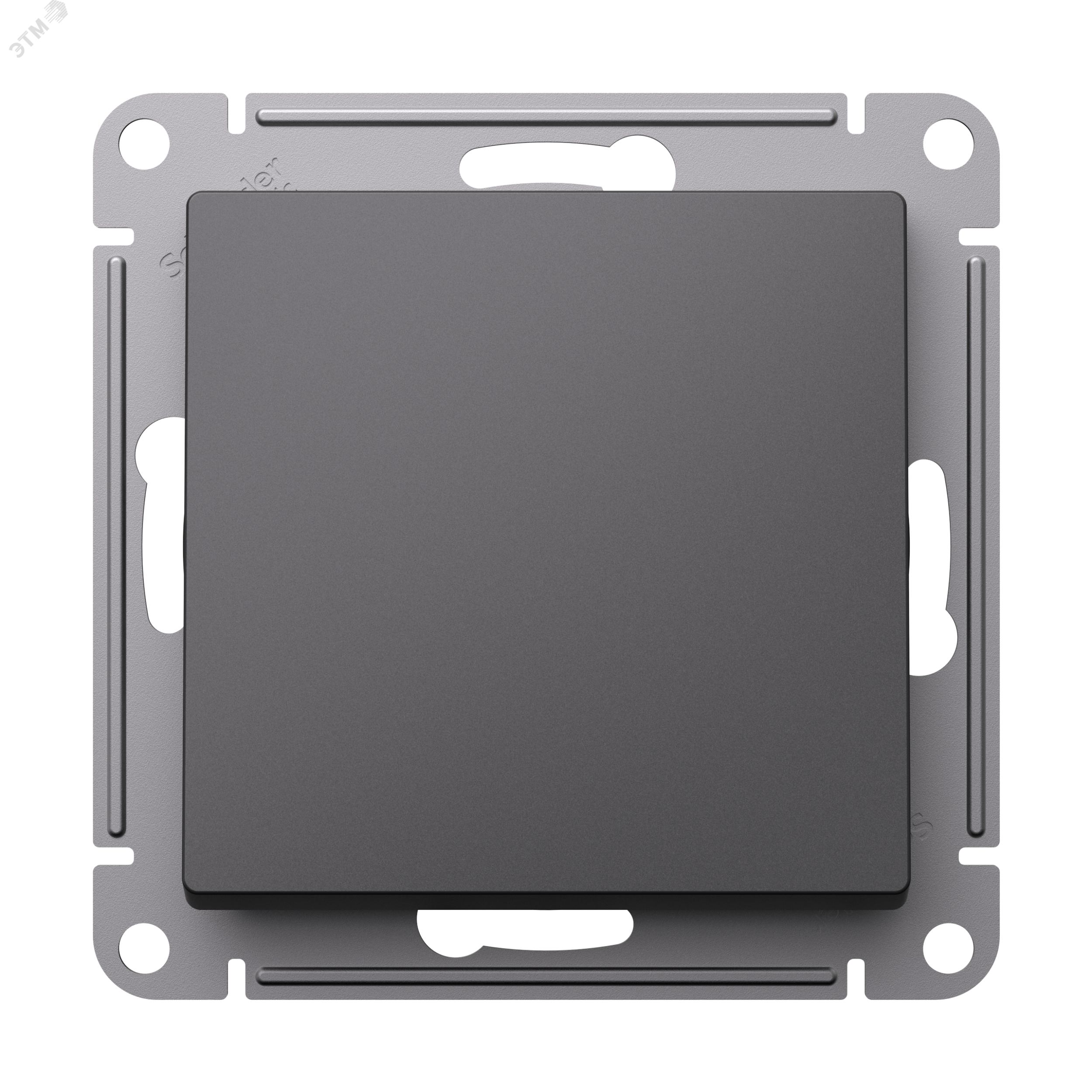 1-клавишный ПЕРЕКЛЮЧАТЕЛЬ, сх.6, 10АХ, механизм, БАЗАЛЬТ