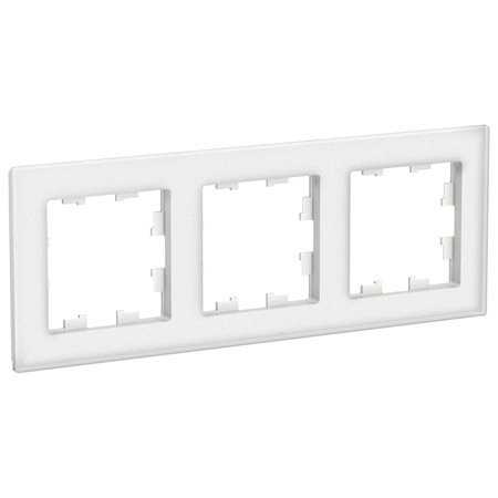 Рамка 3-м AtlasDesign Nature мат. стекло бел. 