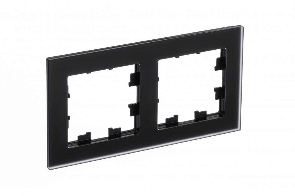 Рамка 2-м AtlasDesign Nature мат. стекло черн. 