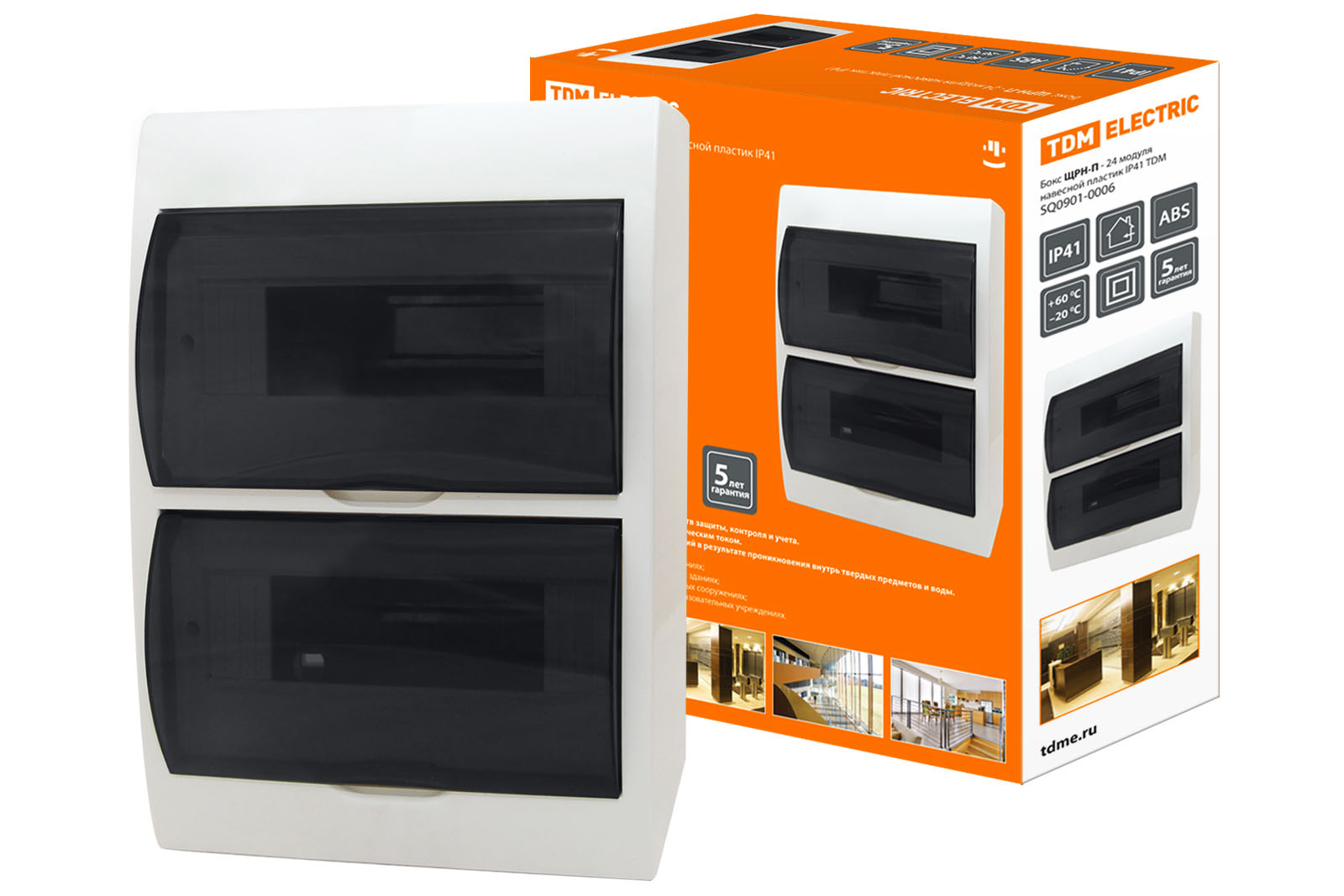 Бокс ЩРН-П-24модулей навесной пластик IP40 TDM