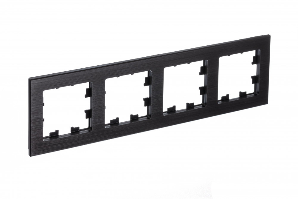 Рамка 4-м AtlasDesign Nature металл оникс