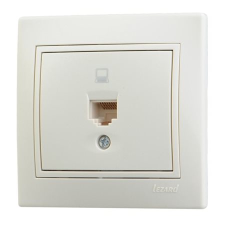 Розетка MIRA-139 RJ-45  комп., крем/крем