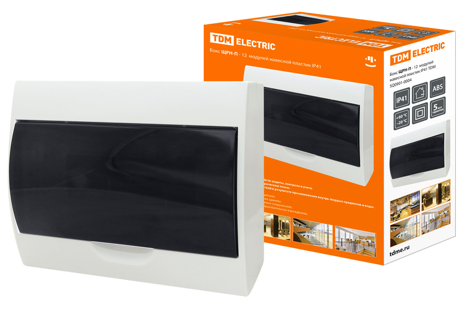 Бокс ЩРН-П-12модулей навесной пластик IP40 TDM