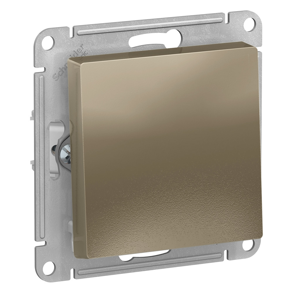 Выключатель 1-клавишный AtlasDesign схема1 10АХ механизм шампань Shnider Electric