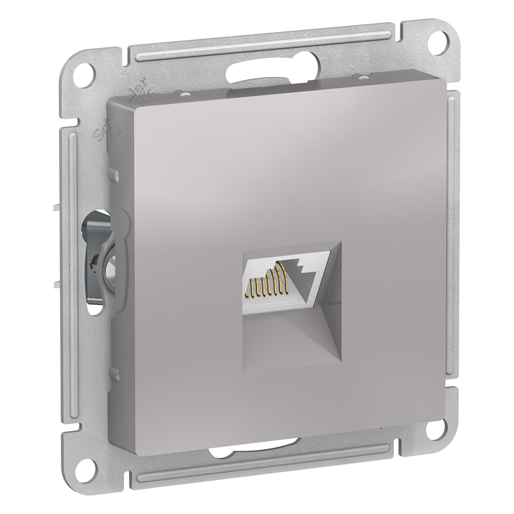 Розетка компьютерная RJ45 AtlasDesign механизм алюминий Schneider Electric