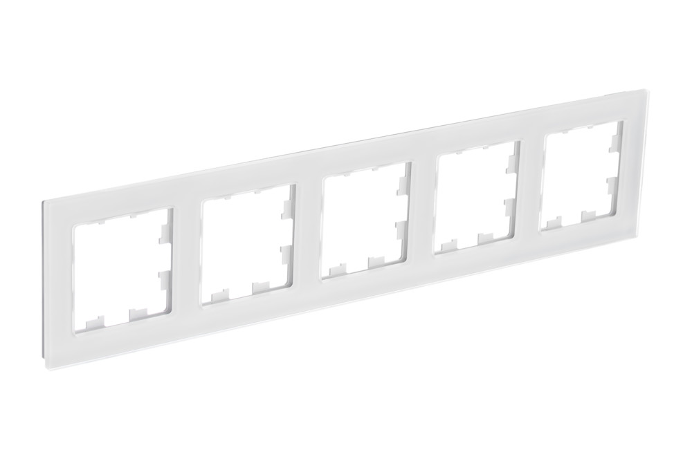 Рамка 5-м AtlasDesign Nature натуральное стекло, белый